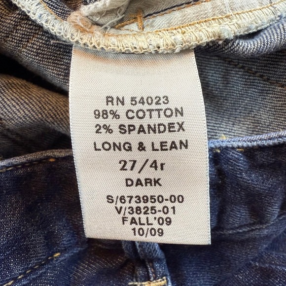 Gap 1969 Women's Jeans Long & Lean Flare Size 27/4 R  Mid Rise Dark Wash - Picture 3 of 9